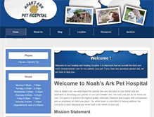 Tablet Screenshot of noahsarkpethospital.com